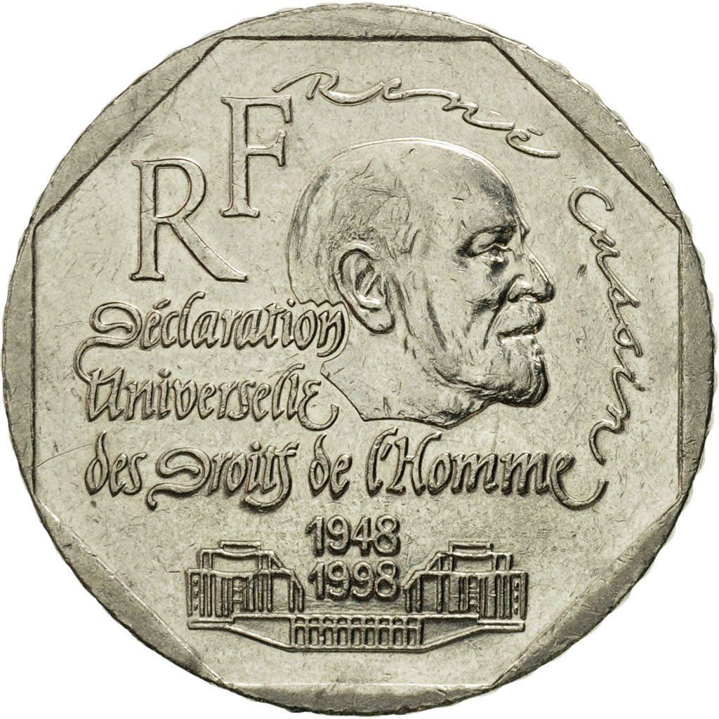 French Coin 2 Francs | Declaration of Human Rights | KM1213 | France | 1998