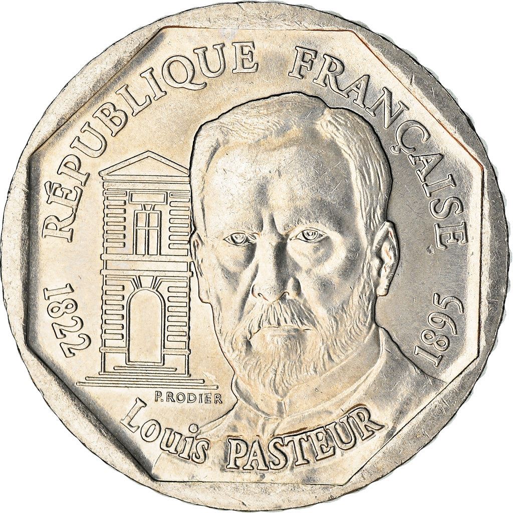 French Coin 2 Francs | Louis Pasteur | KM1119 | France | 1995