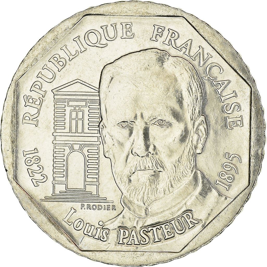 French Coin 2 Francs | Louis Pasteur | KM1119 | France | 1995