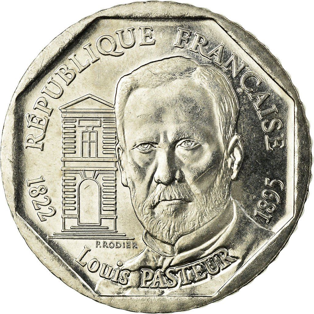 French Coin 2 Francs | Louis Pasteur | KM1119 | France | 1995