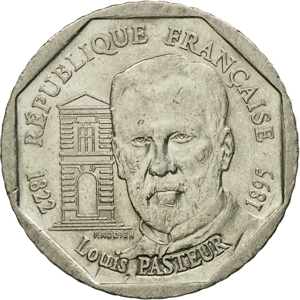 French Coin 2 Francs | Louis Pasteur | KM1119 | France | 1995