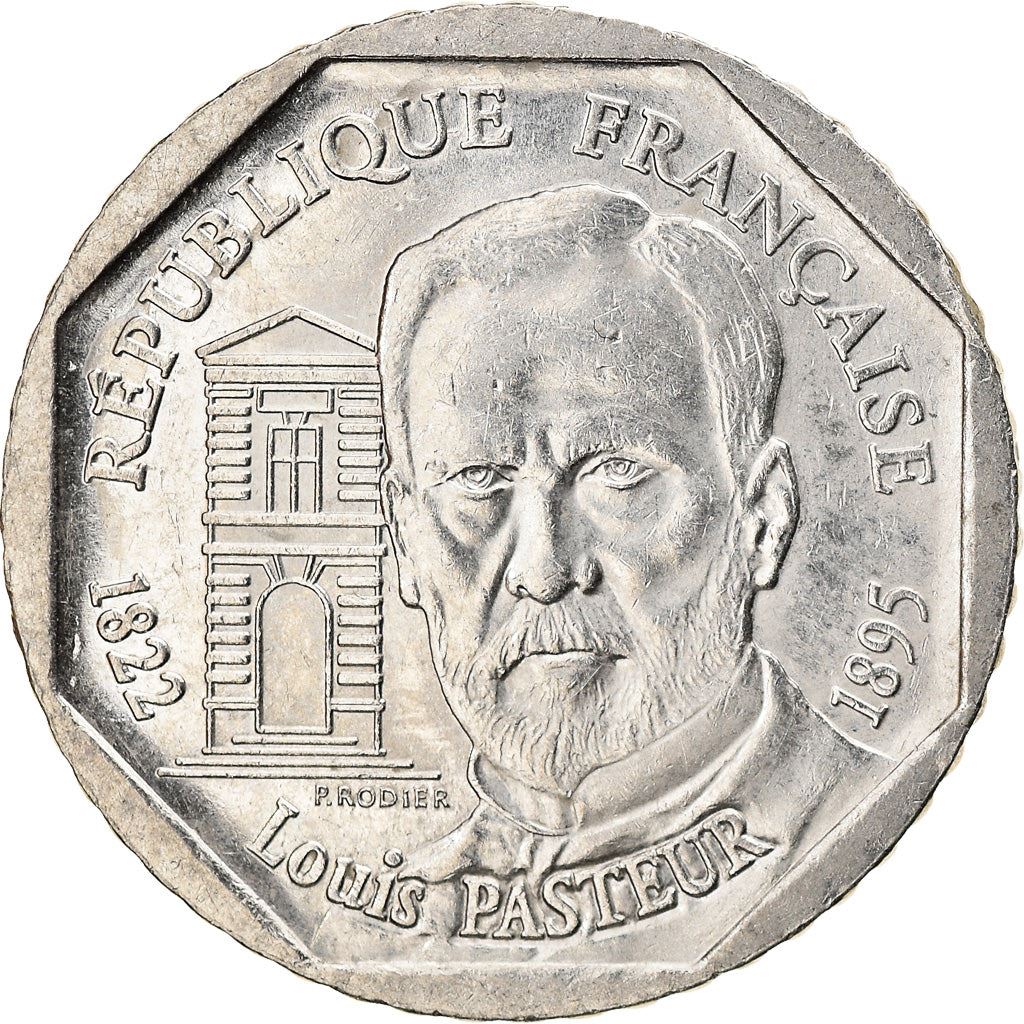 French Coin 2 Francs | Louis Pasteur | KM1119 | France | 1995