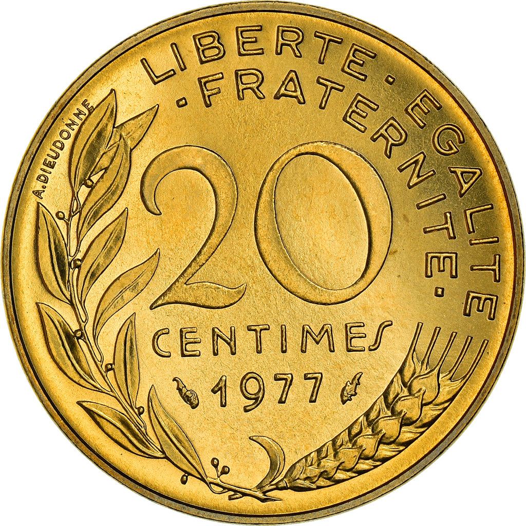 French Coin 20 Centimes | KM930 | France | 1962 - 2001