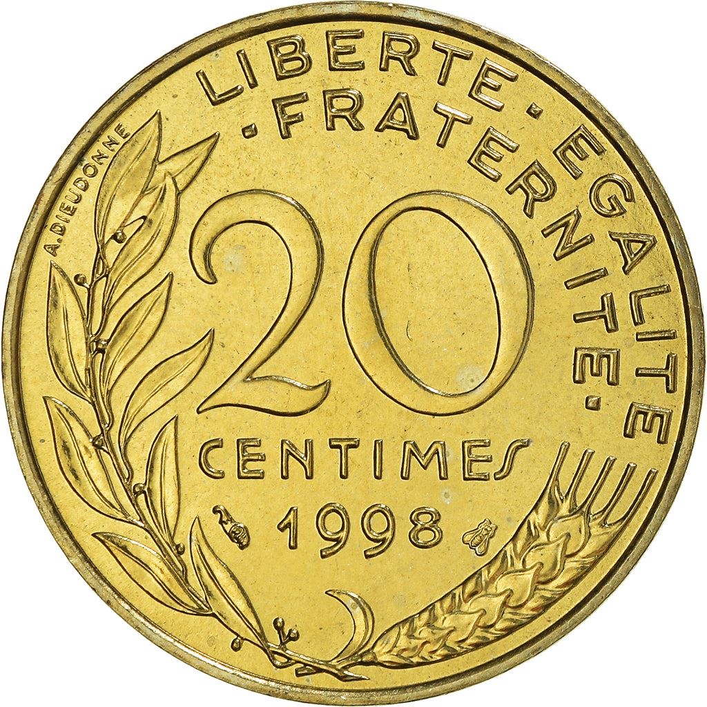 French Coin 20 Centimes | KM930 | France | 1962 - 2001