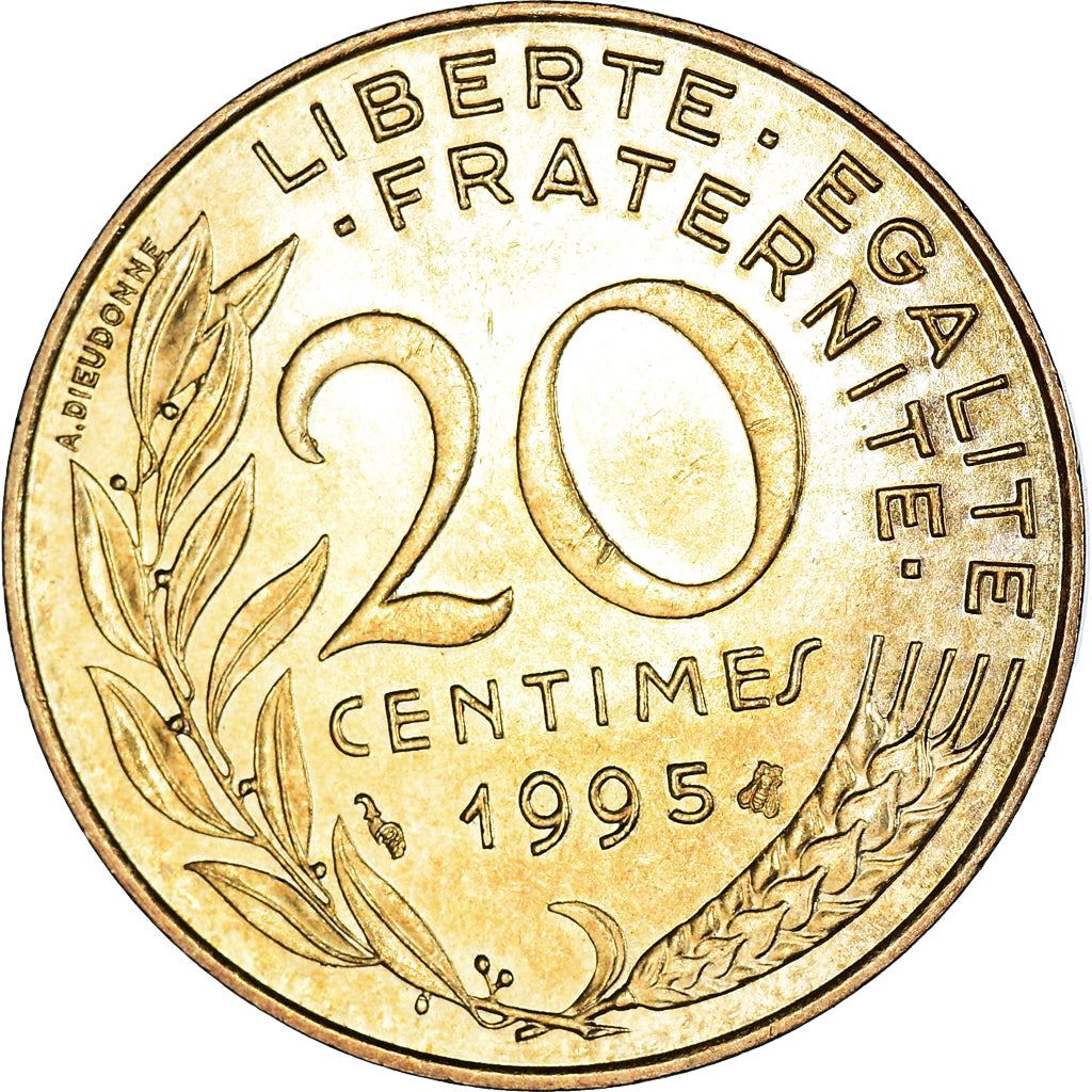 French Coin 20 Centimes | KM930 | France | 1962 - 2001