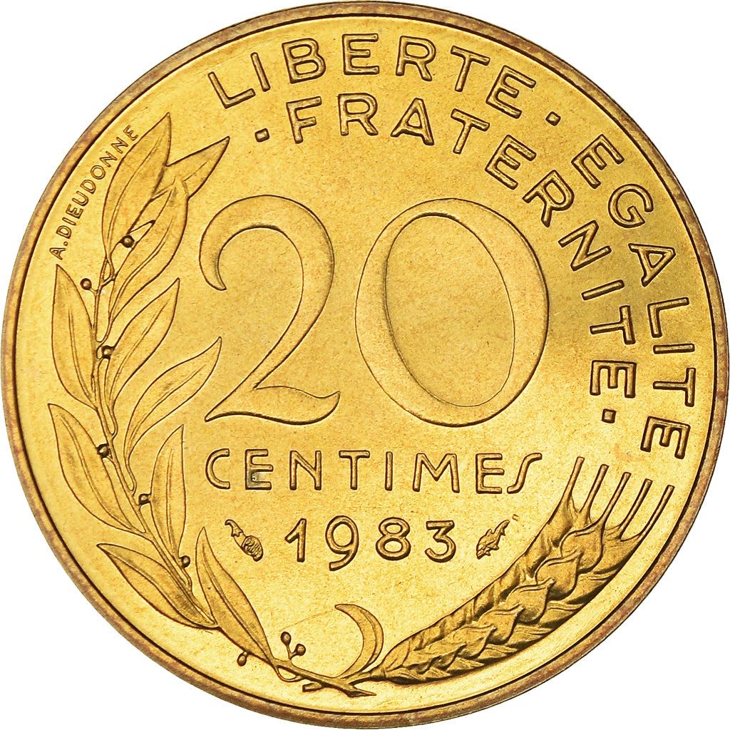 French Coin 20 Centimes | KM930 | France | 1962 - 2001