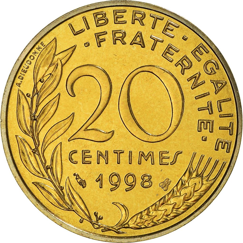 French Coin 20 Centimes | KM930 | France | 1962 - 2001