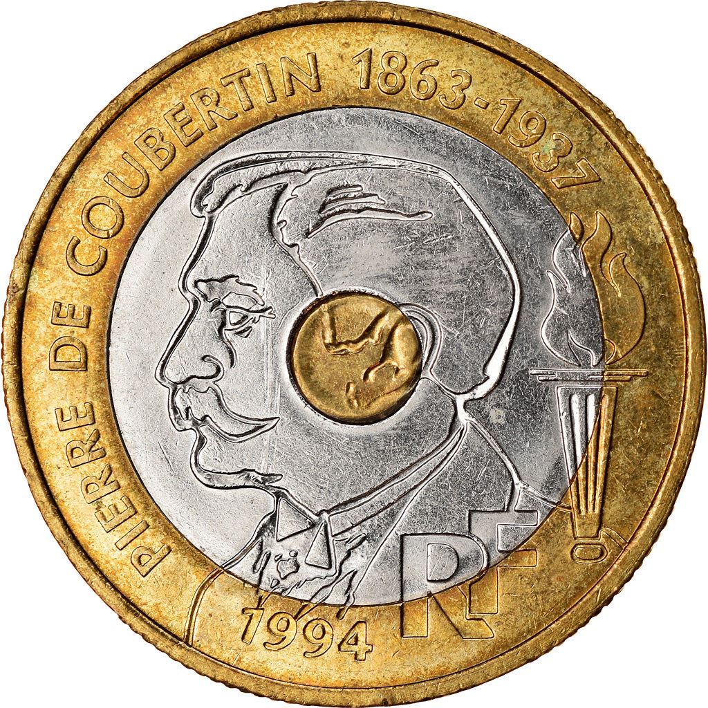 French Coin 20 Francs | Pierre de Coubertin | KM1036 | France | 1994