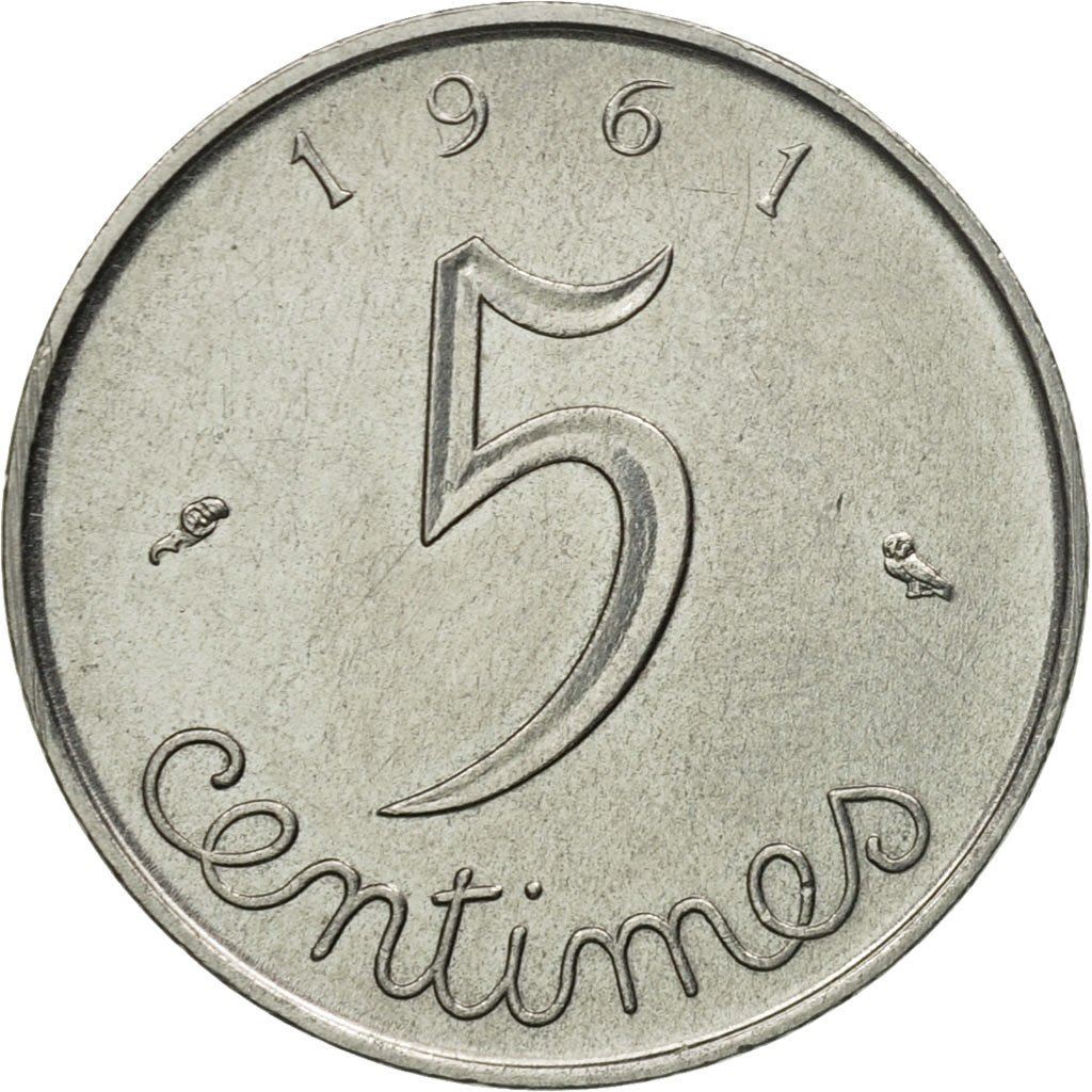 French Coin 5 Centimes | KM927 | France | 1960 - 1964