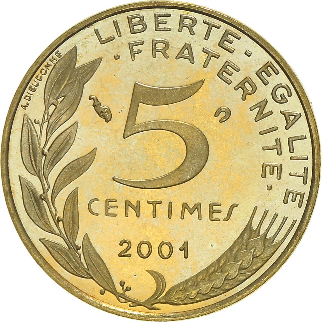 French Coin 5 Centimes | KM933 | France | 1966 - 2001