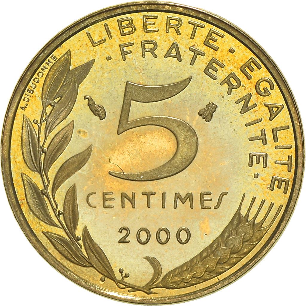 French Coin 5 Centimes | KM933 | France | 1966 - 2001