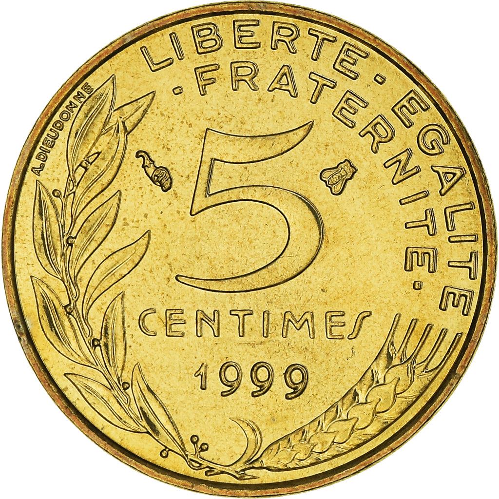 French Coin 5 Centimes | KM933 | France | 1966 - 2001