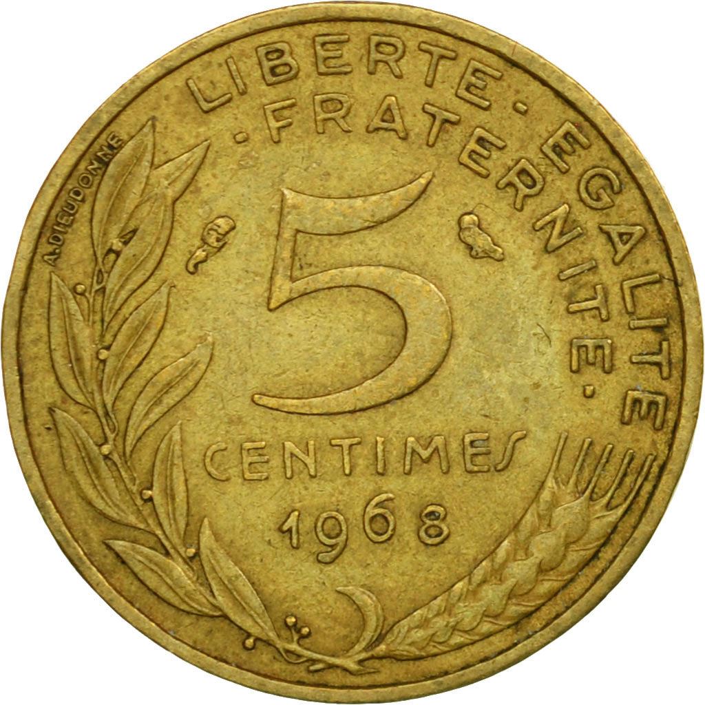 French Coin 5 Centimes | KM933 | France | 1966 - 2001