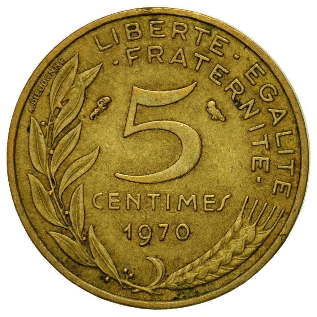 French Coin 5 Centimes | KM933 | France | 1966 - 2001