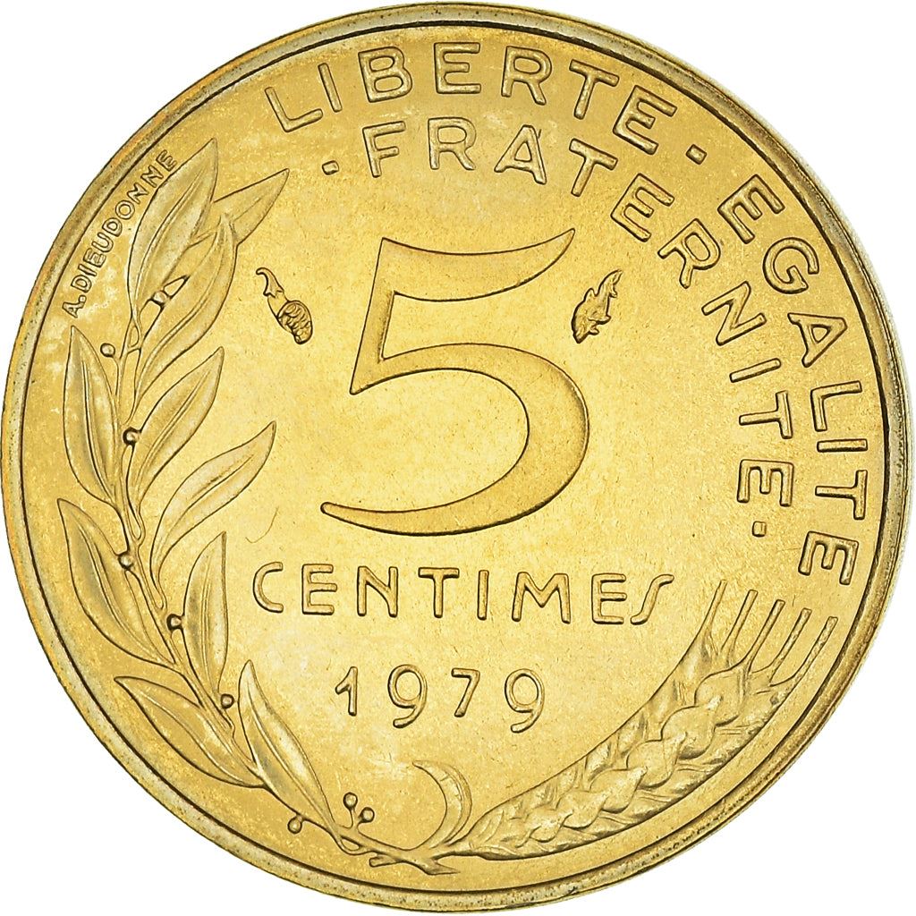 French Coin 5 Centimes | KM933 | France | 1966 - 2001