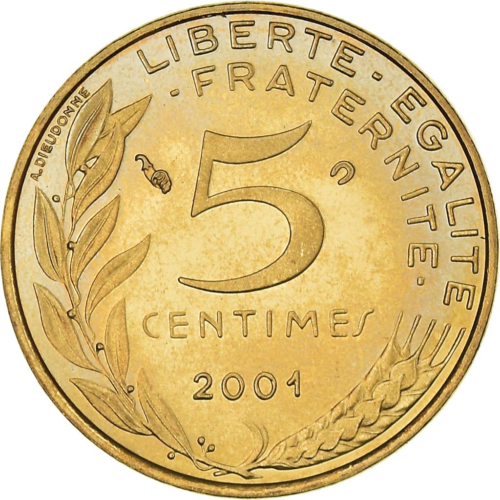 French Coin 5 Centimes | KM933 | France | 1966 - 2001