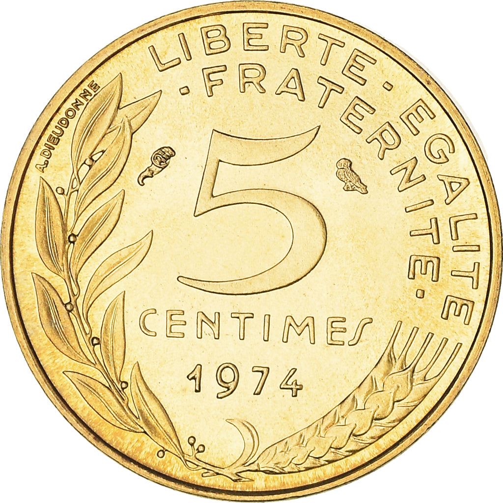 French Coin 5 Centimes | KM933 | France | 1966 - 2001