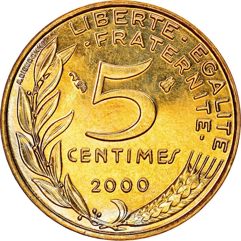 French Coin 5 Centimes | KM933 | France | 1966 - 2001