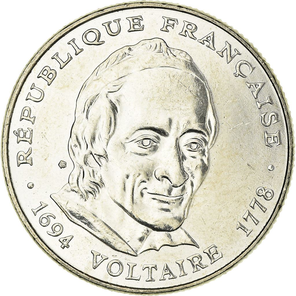 French Coin 5 Francs | Voltaire | KM1063 | France | 1994