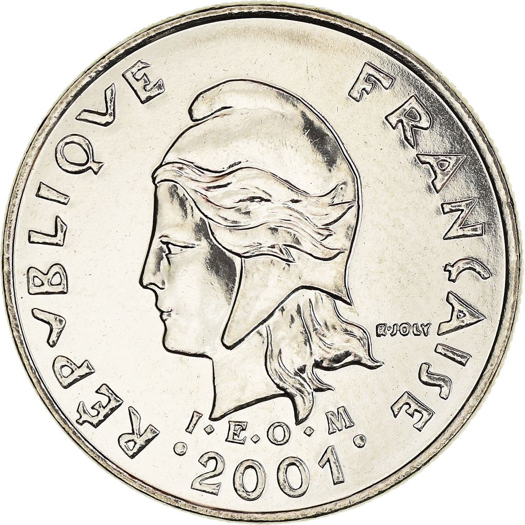 French Polynesia Coin French Polynesian 10 Francs | Marianne | Phrygian Cap | Tribal Mask | KM8 | 1972 - 2005