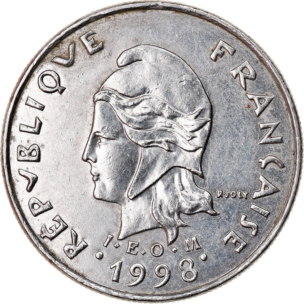 French Polynesia Coin French Polynesian 10 Francs | Marianne | Phrygian Cap | Tribal Mask | KM8 | 1972 - 2005