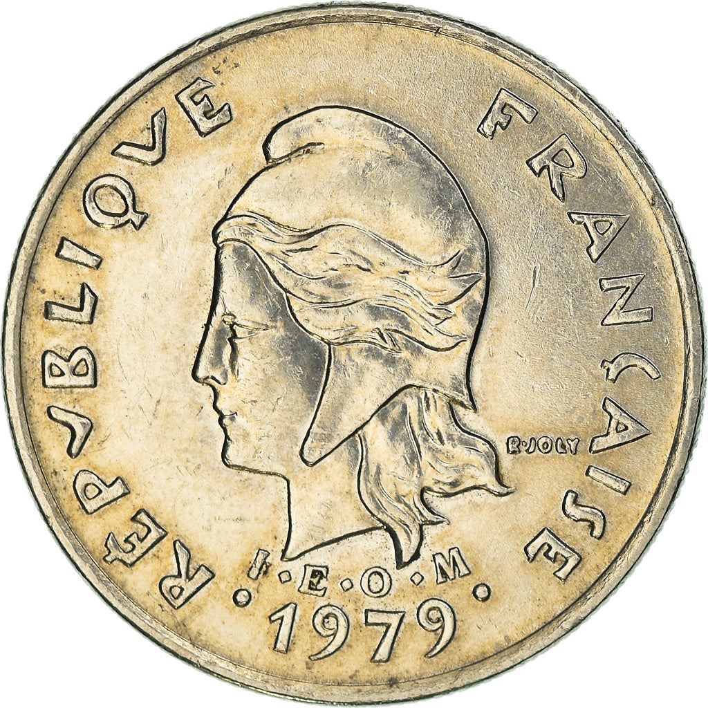 French Polynesia Coin French Polynesian 10 Francs | Marianne | Phrygian Cap | Tribal Mask | KM8 | 1972 - 2005