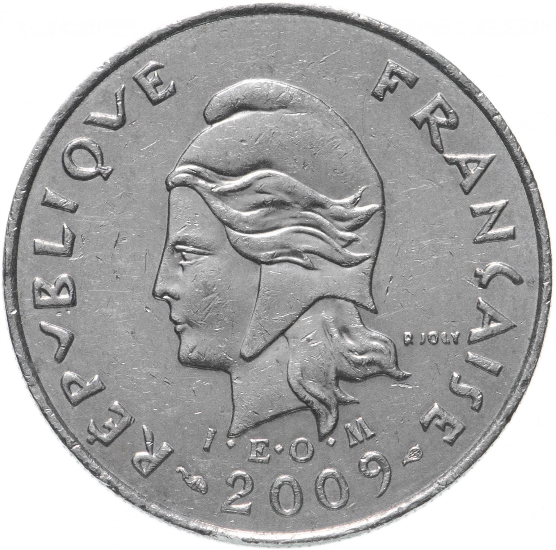 French Polynesia Coin French Polynesian 10 Francs | Marianne | Phrygian Cap | Tribal Mask | KM8a | 2006 - 2020