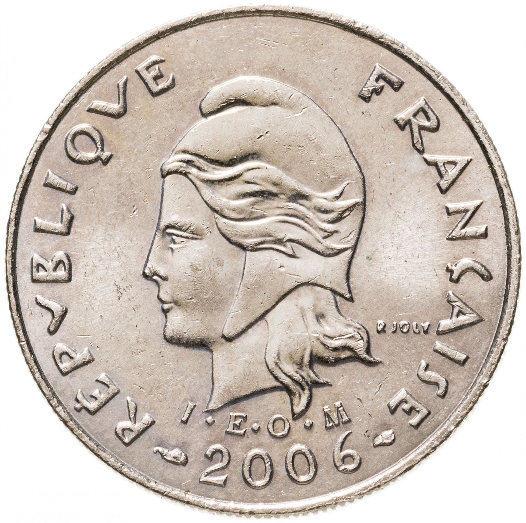 French Polynesia Coin French Polynesian 10 Francs | Marianne | Phrygian Cap | Tribal Mask | KM8a | 2006 - 2020