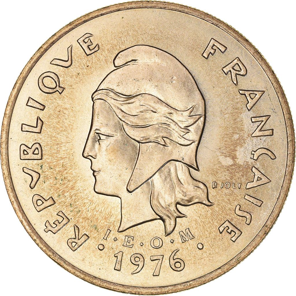 French Polynesia Coin French Polynesian 100 Francs | Marianne | Phrygian Cap | Moorea Harbor | KM14 | 1976 - 2005