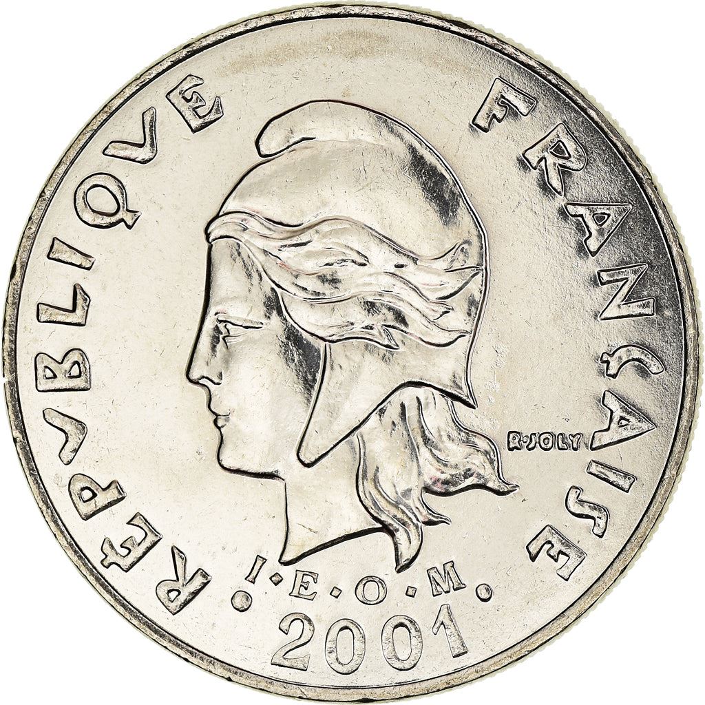 French Polynesia Coin French Polynesian 20 Francs | Marianne | Phrygian Cap | Flowers | KM9 | 1972 - 2005