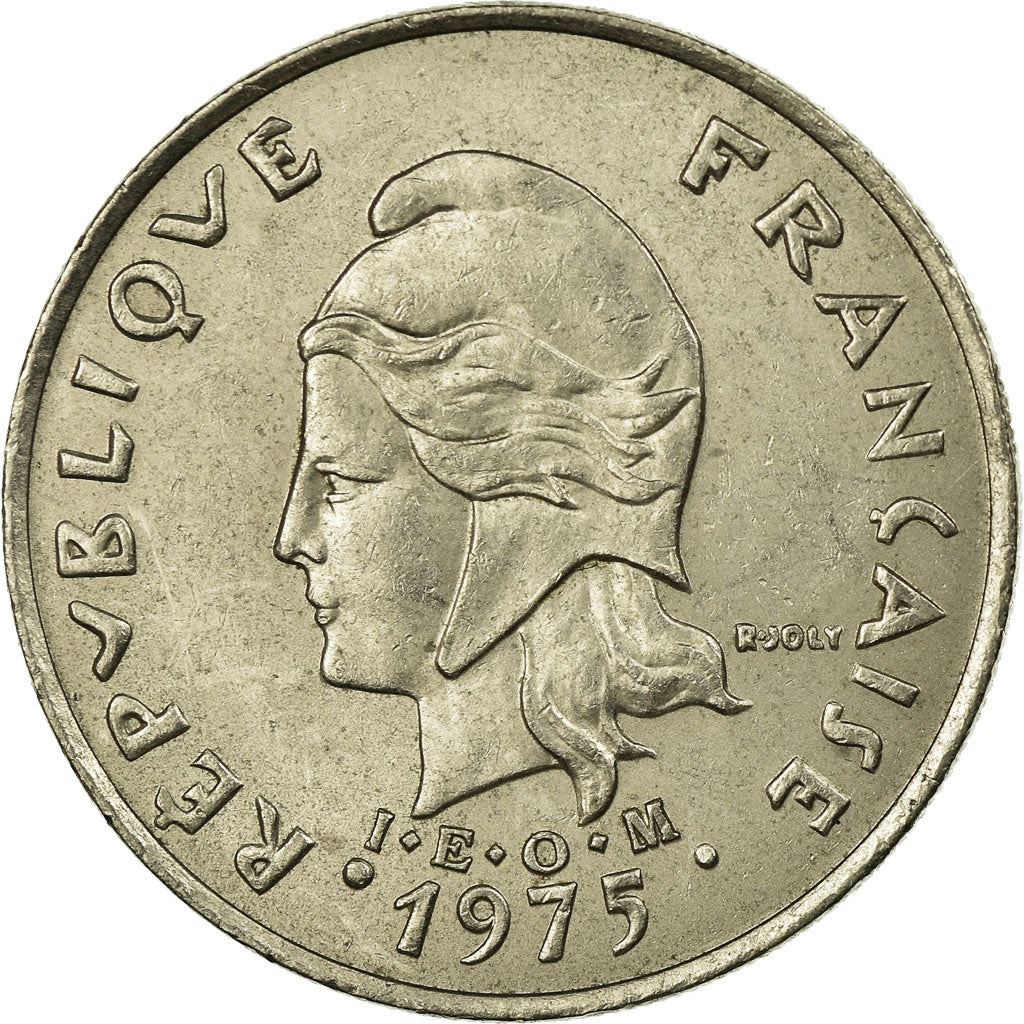 French Polynesia Coin French Polynesian 20 Francs | Marianne | Phrygian Cap | Flowers | KM9 | 1972 - 2005