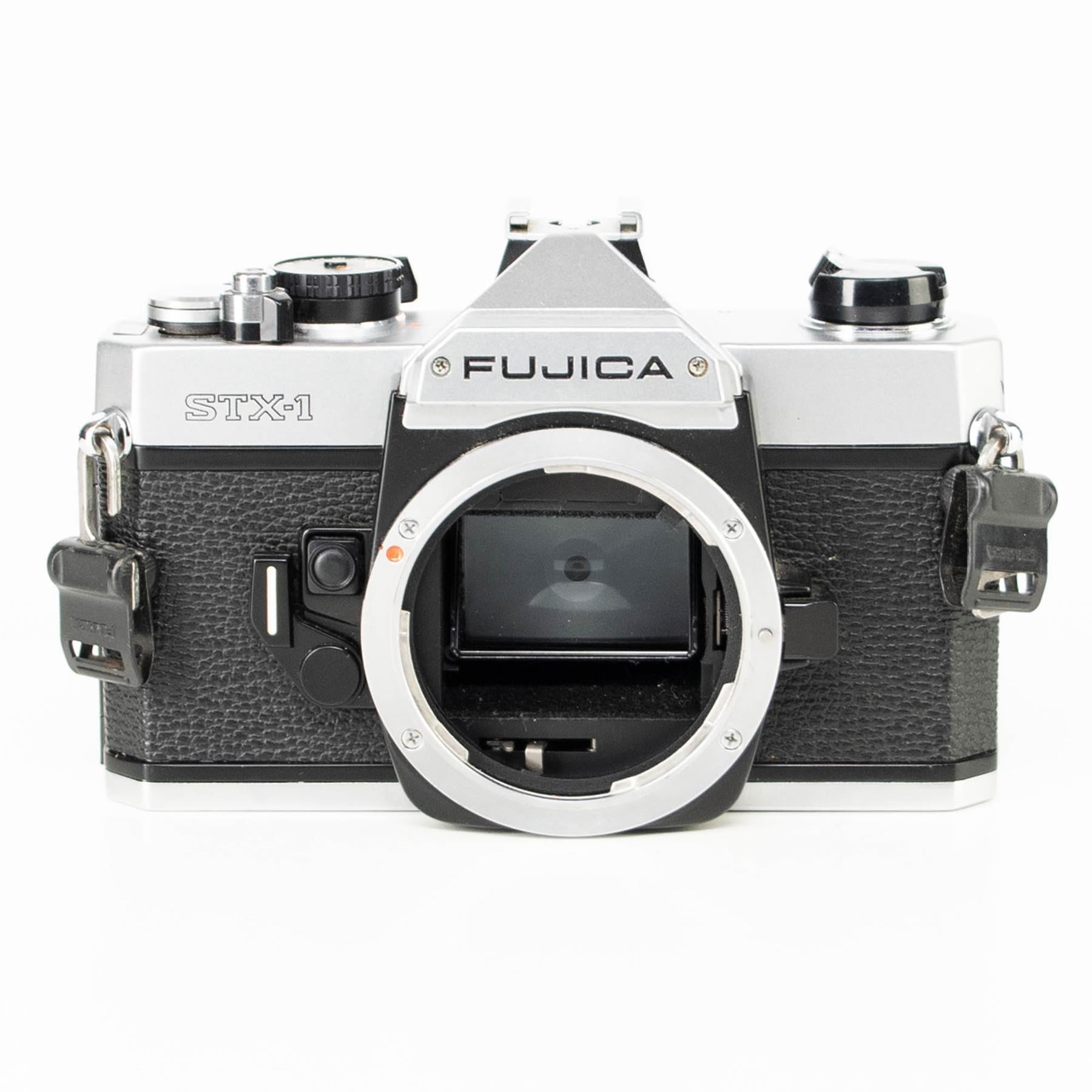 Fujica STX-1 Camera | X-Fujinon 55mm f2.2 lens | White | Japan | X Mount | 1979