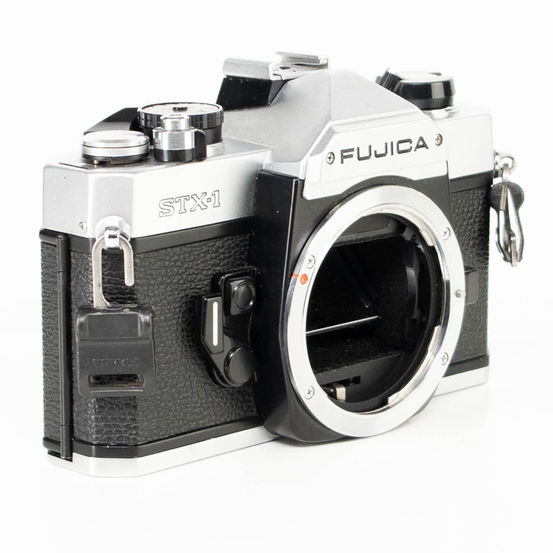 Fujica STX-1 Camera | X-Fujinon 55mm f2.2 lens | White | Japan | X Mount | 1979