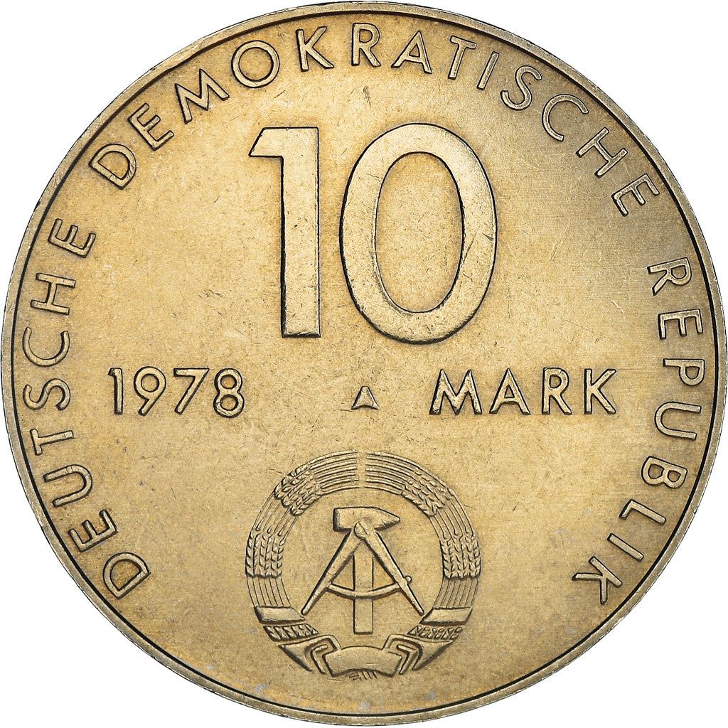 German Democratic Republic 10 Mark Coin | Rocket | Earth | KM70 | 1978