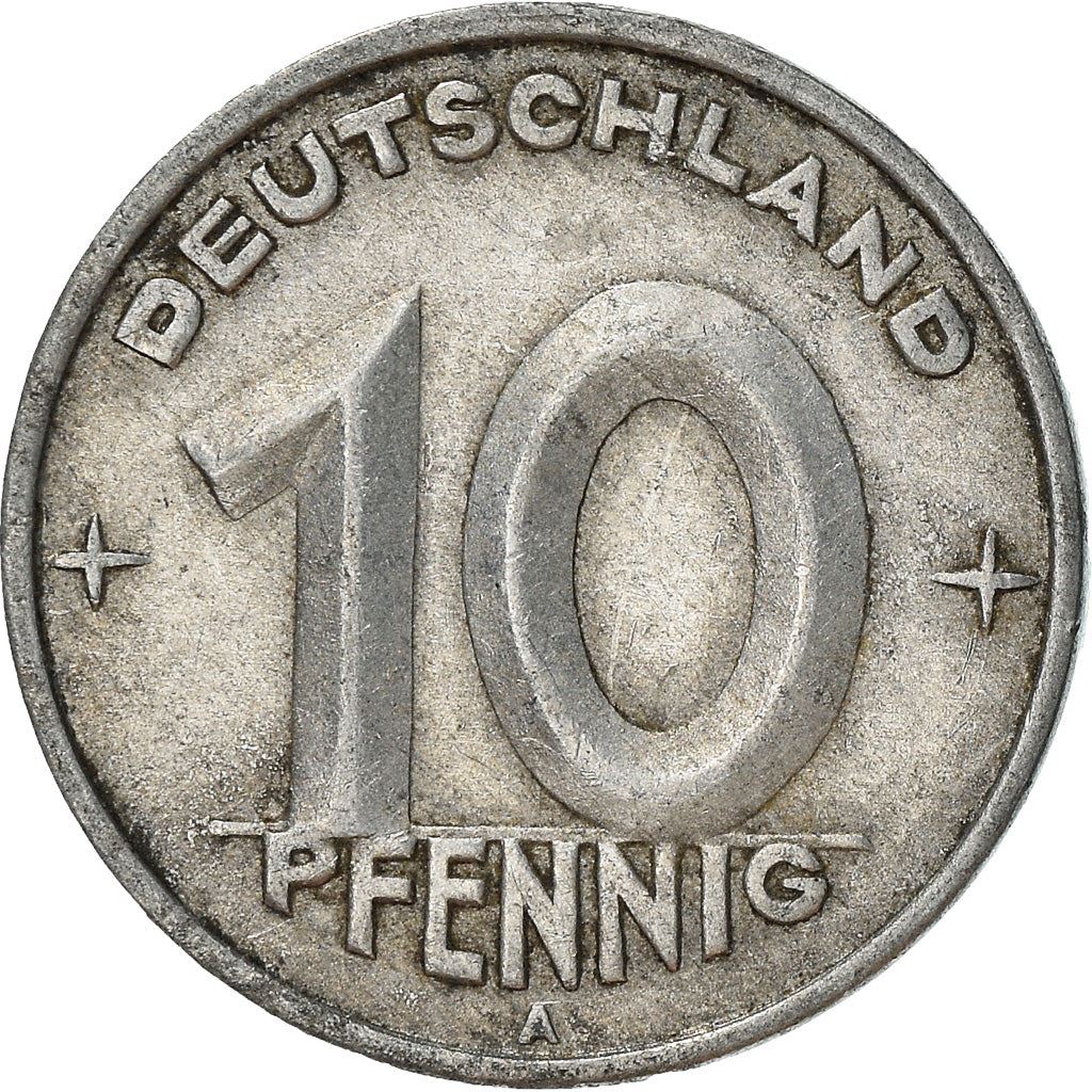 German Democratic Republic 10 Pfennig Coin | Toothed Wheel | KM3 | 1948 - 1950