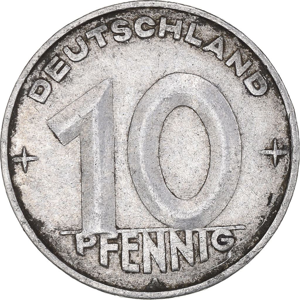 German Democratic Republic 10 Pfennig Coin | Toothed Wheel | KM3 | 1948 - 1950