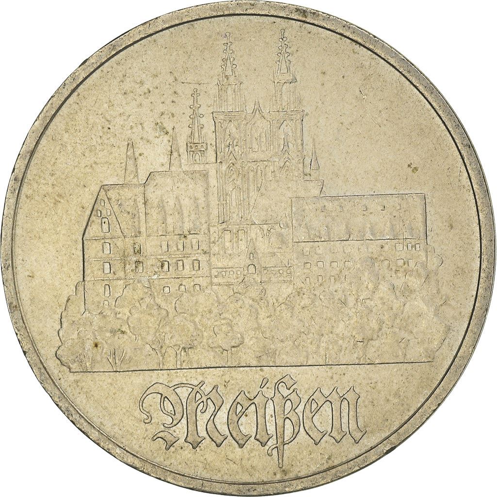 German Democratic Republic 5 Mark Coin | Meissen City | KM37 | 1972 - 1983