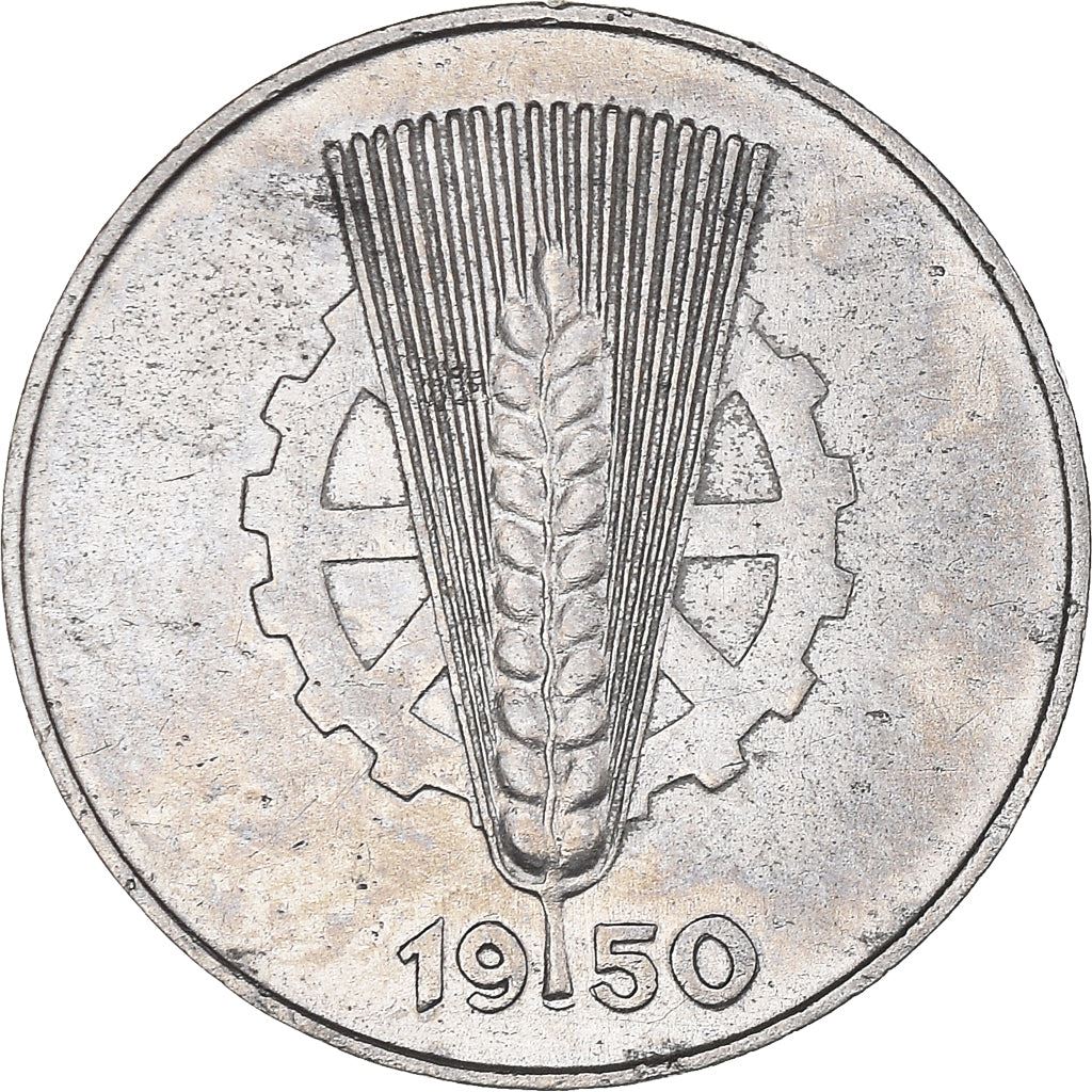 German Democratic Republic 5 Pfennig Coin | Wheat Ear | Toothed Wheel | KM2 | 1948 - 1950