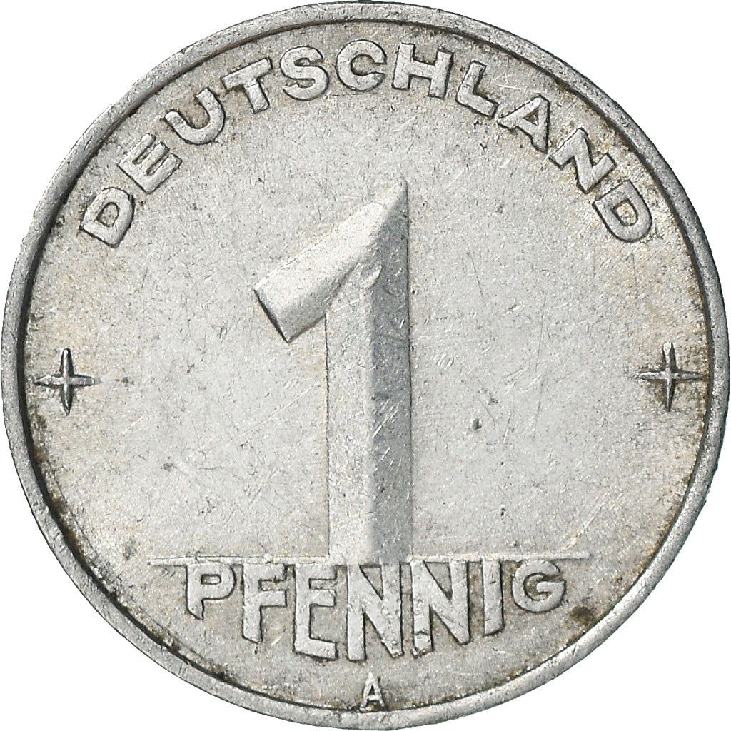 German Democratic Republic Coin Germany 1 Pfennig | Hammer | Compass | KM5 | 1952 - 1953