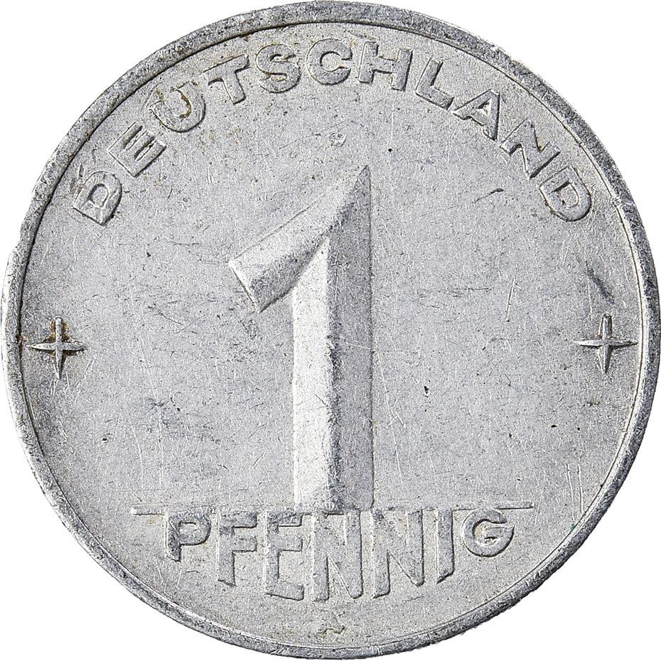 German Democratic Republic Coin Germany 1 Pfennig | Hammer | Compass | KM5 | 1952 - 1953