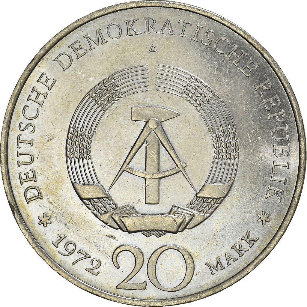 German Democratic Republic Coin Germany 20 Mark | Friedrich von Schiller | KM40 | 1972