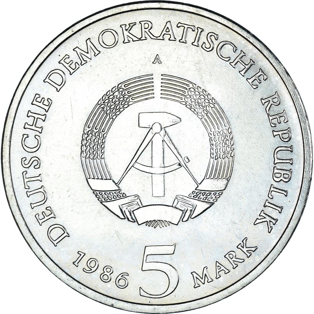 German Democratic Republic Coin Germany 5 Mark | Potsdam Sanssouci Palace | KM110 | 1986