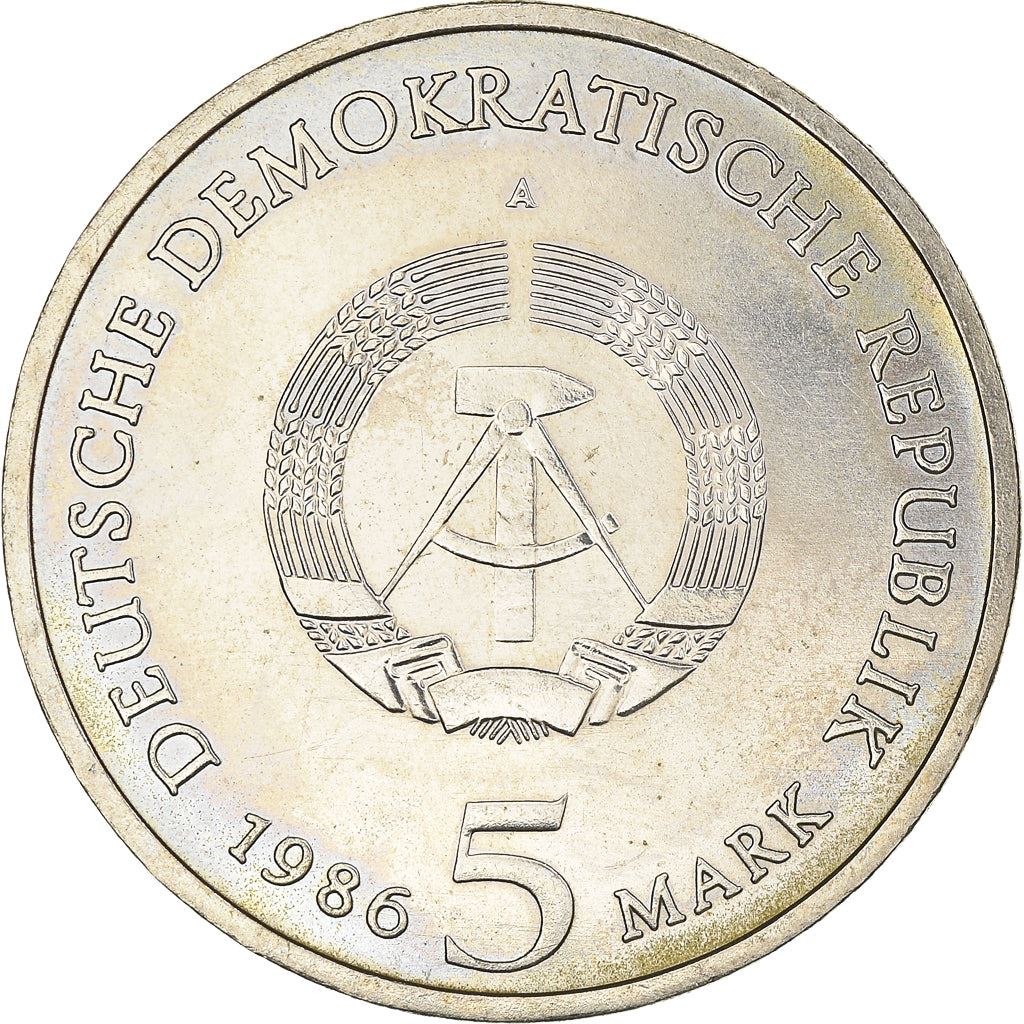 German Democratic Republic Coin Germany 5 Mark | Potsdam Sanssouci Palace | KM110 | 1986