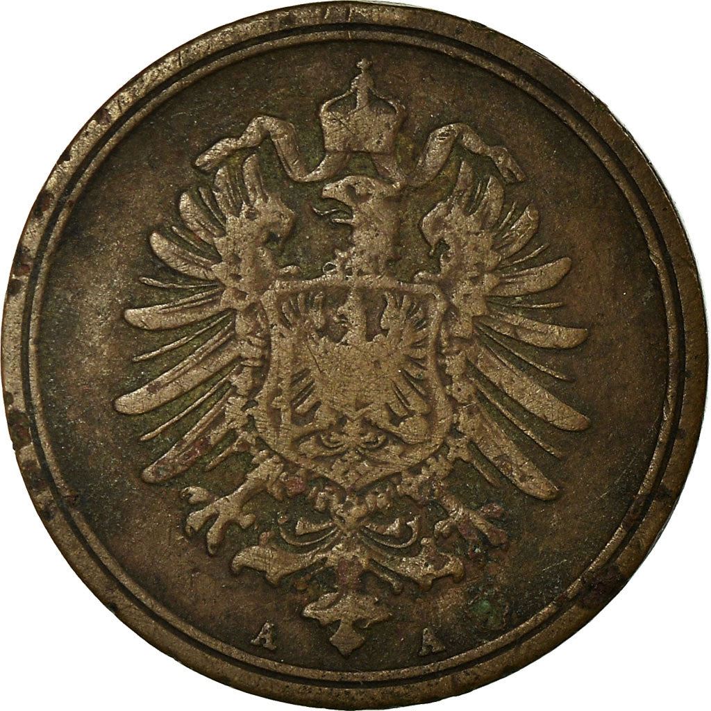 German Empire 1 Pfennig Coin | Deutsches Reich | Wilhelm I Type 1 | KM1 | 1873 - 1889