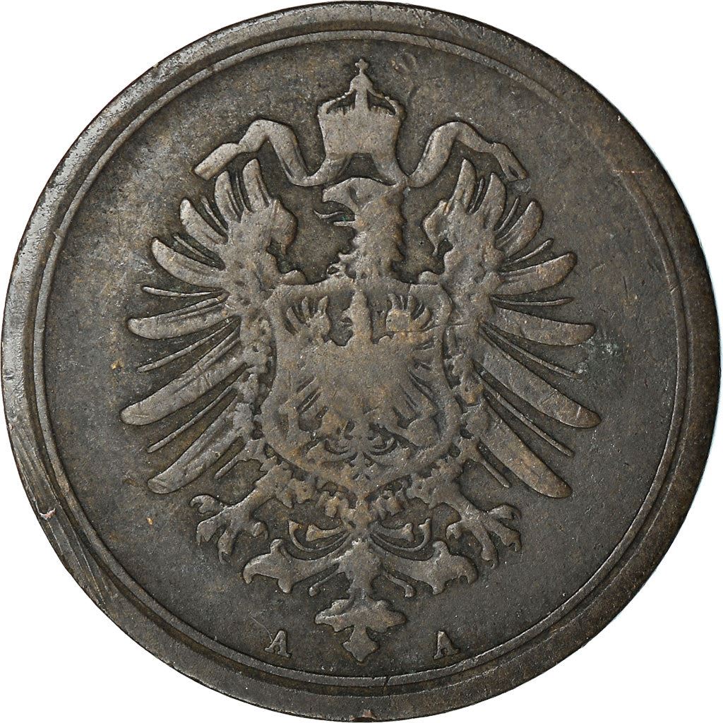 German Empire 1 Pfennig Coin | Deutsches Reich | Wilhelm I Type 1 | KM1 | 1873 - 1889