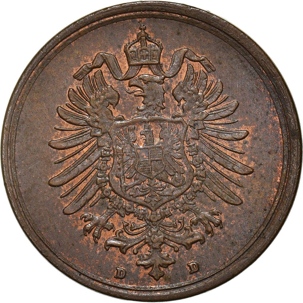 German Empire 1 Pfennig Coin | Deutsches Reich | Wilhelm I Type 1 | KM1 | 1873 - 1889