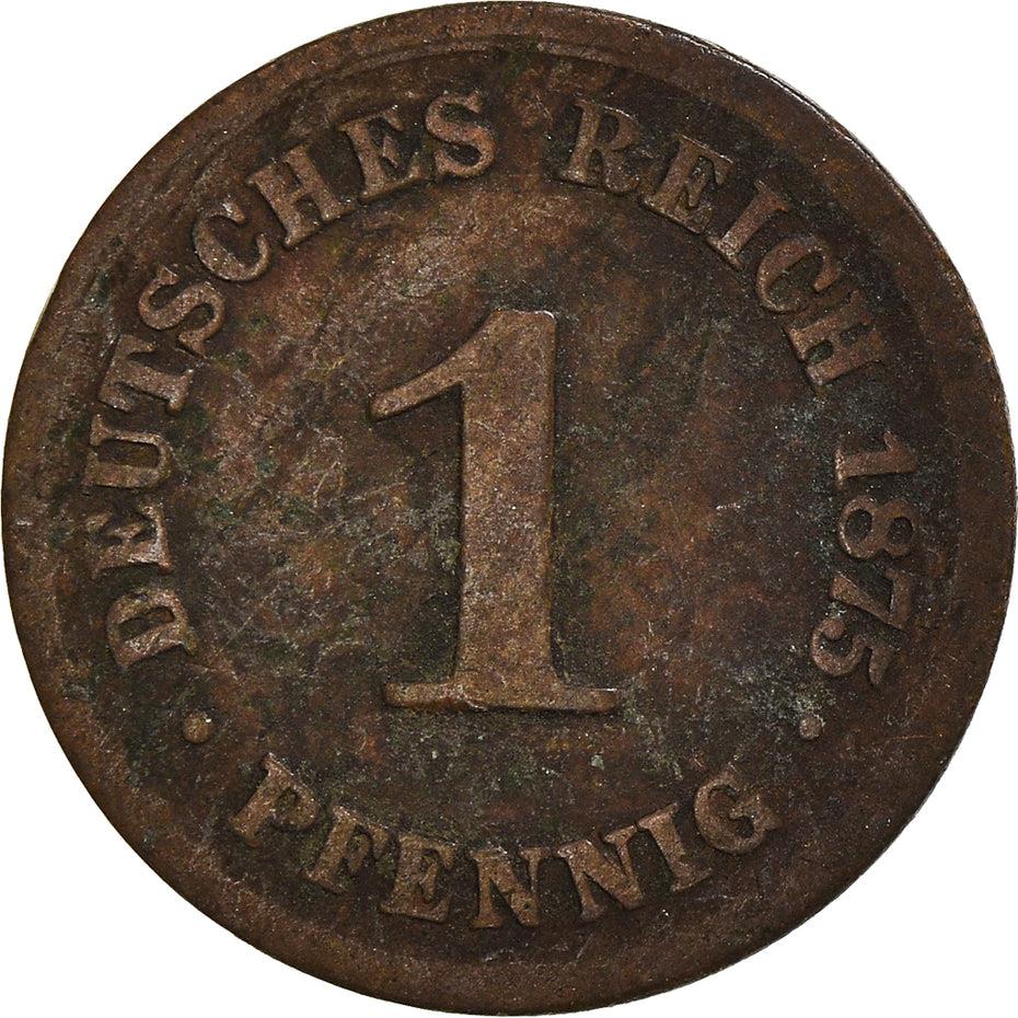 German Empire 1 Pfennig Coin | Deutsches Reich | Wilhelm I Type 1 | KM1 | 1873 - 1889