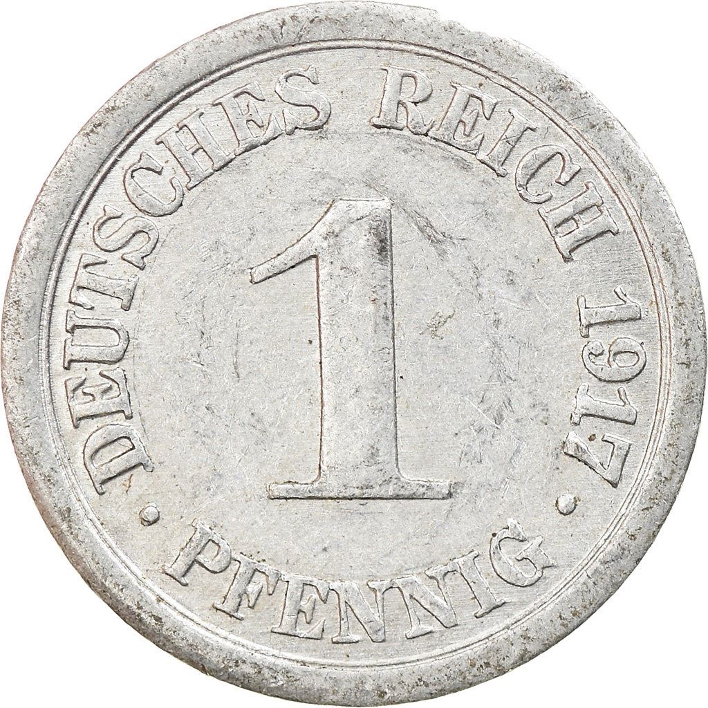 German Empire 1 Pfennig Coin | Deutsches Reich | Wilhelm II | Type 1 | KM24 | 1916 - 1918