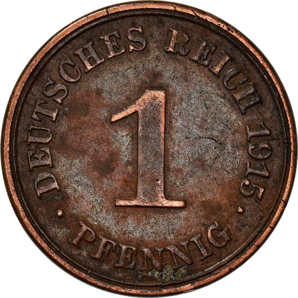 German Empire 1 Pfennig Coin | Deutsches Reich | Wilhelm II | Type 2 | KM10 1890 - 1916