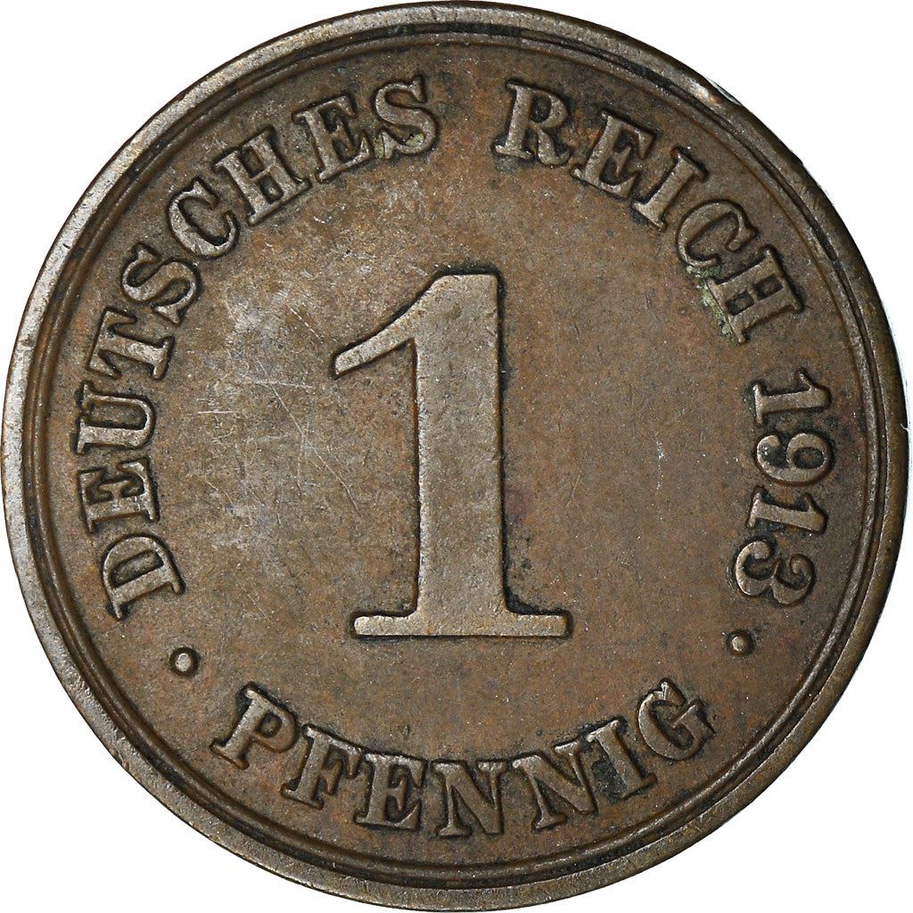 German Empire 1 Pfennig Coin | Deutsches Reich | Wilhelm II | Type 2 | KM10 1890 - 1916